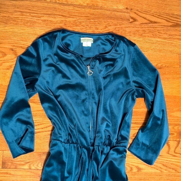 Coldwater Creek - Vintage Crushed Velvet Jumpsuit - Picture 2 of 4